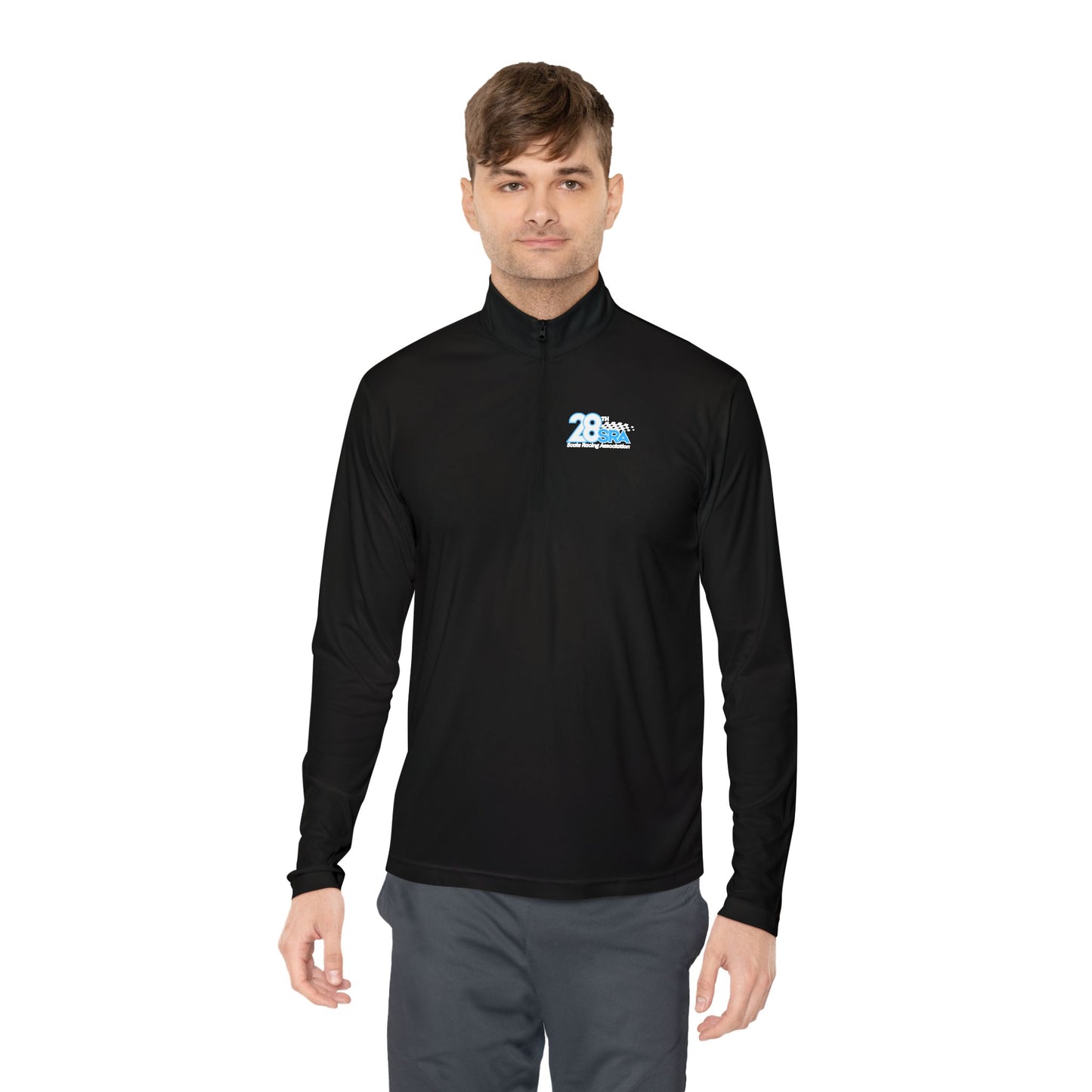Unisex Quarter-Zip Pullover - Comfortable Performance Wear with 28 Logo
